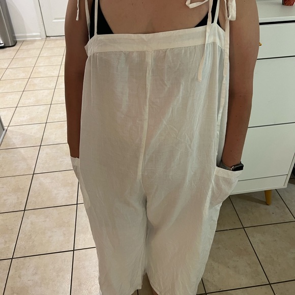 Asos Design Cami Minimal Pocket Jumpsuit in White SZ 12 - Picture 1 of 4